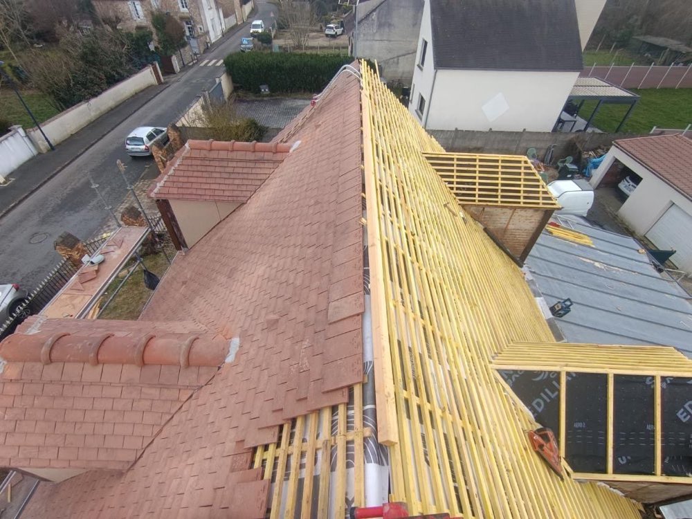 Écran de sous-toiture et liteaunage — Val-de-Marne (94)